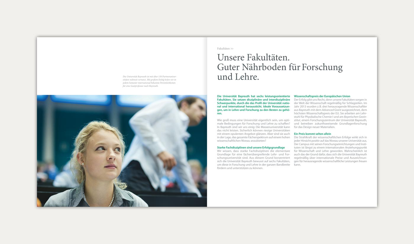 UBT Imagebroschüre Fakultäten